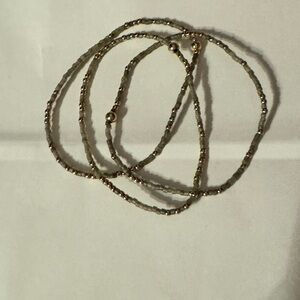 Set of 3 enewton 6.25" Gameday Hope Unwritten Bracelet - gold luster